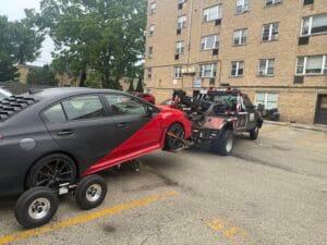 Vehicle being towed after sitting for months with a dead battery and locked ignition interlock device